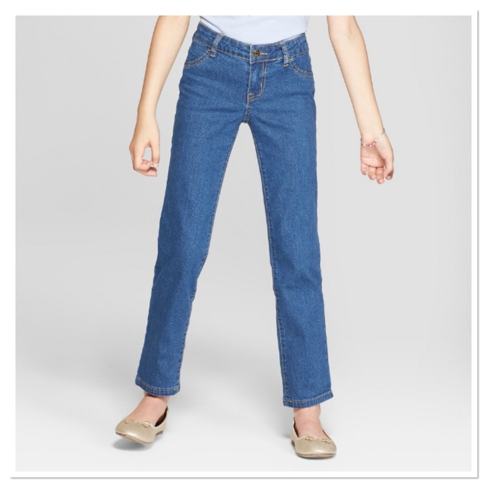 Girls Mid-Rise Straight Jeans Cat & Jack 18 Plus